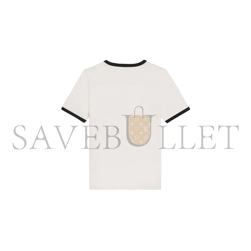 Ce1i*e triomphe t-shirt in cotton jersey cream black 2x14o671q.01cb